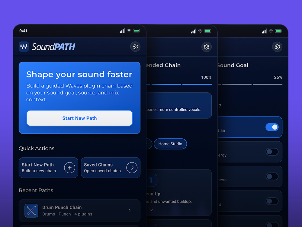 SoundPath app mockup